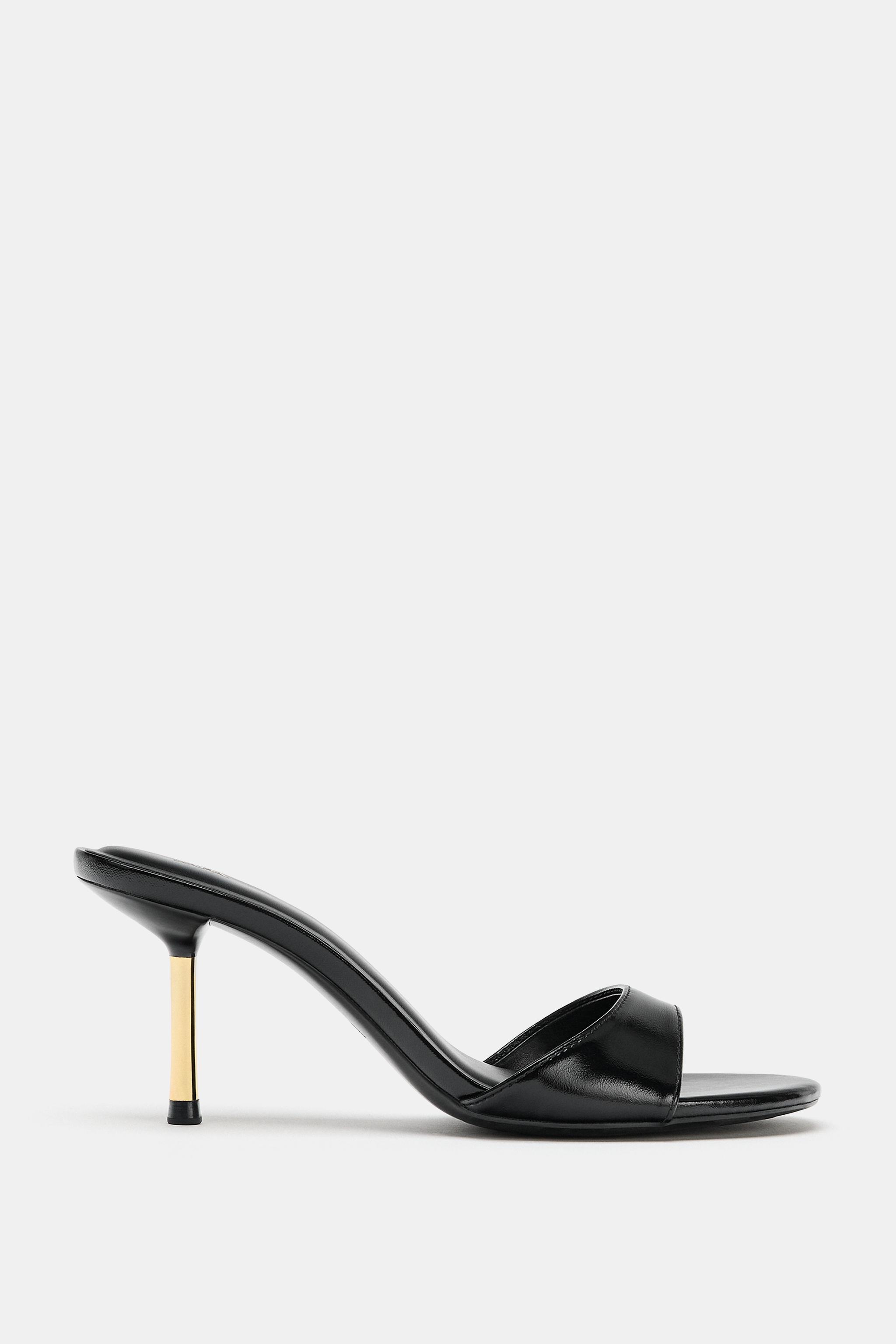 METALLIC HEELED SANDALS